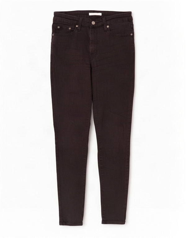 Damskie jeansy Levi's 721 z wysokim stanem W28 L30 Czarna bawełna