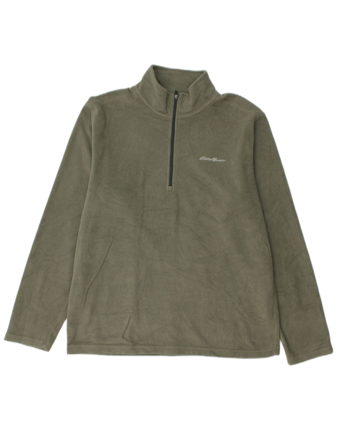 Męski sweter polarowy Eddie Bauer z zamkiem błyskawicznym, średni poliester w kolorze khaki