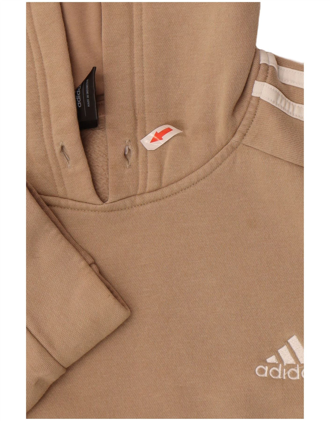 Adidas Męska bluza z kapturem, średnia beżowa bawełna