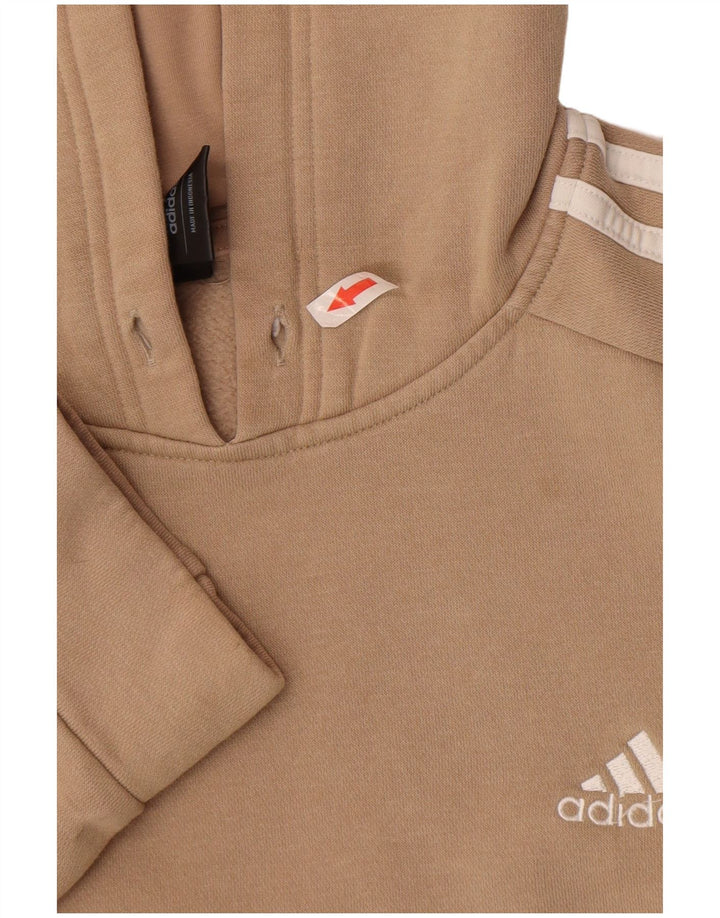 Adidas Męska bluza z kapturem, średnia beżowa bawełna