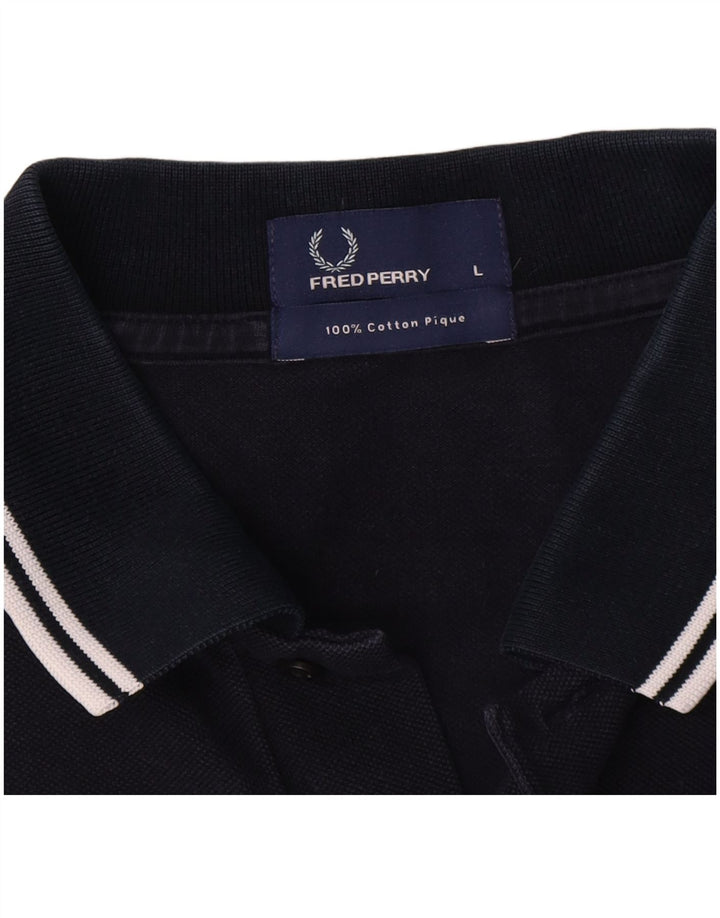 Męska koszulka polo Fred Perry, duża, granatowa, bawełniana