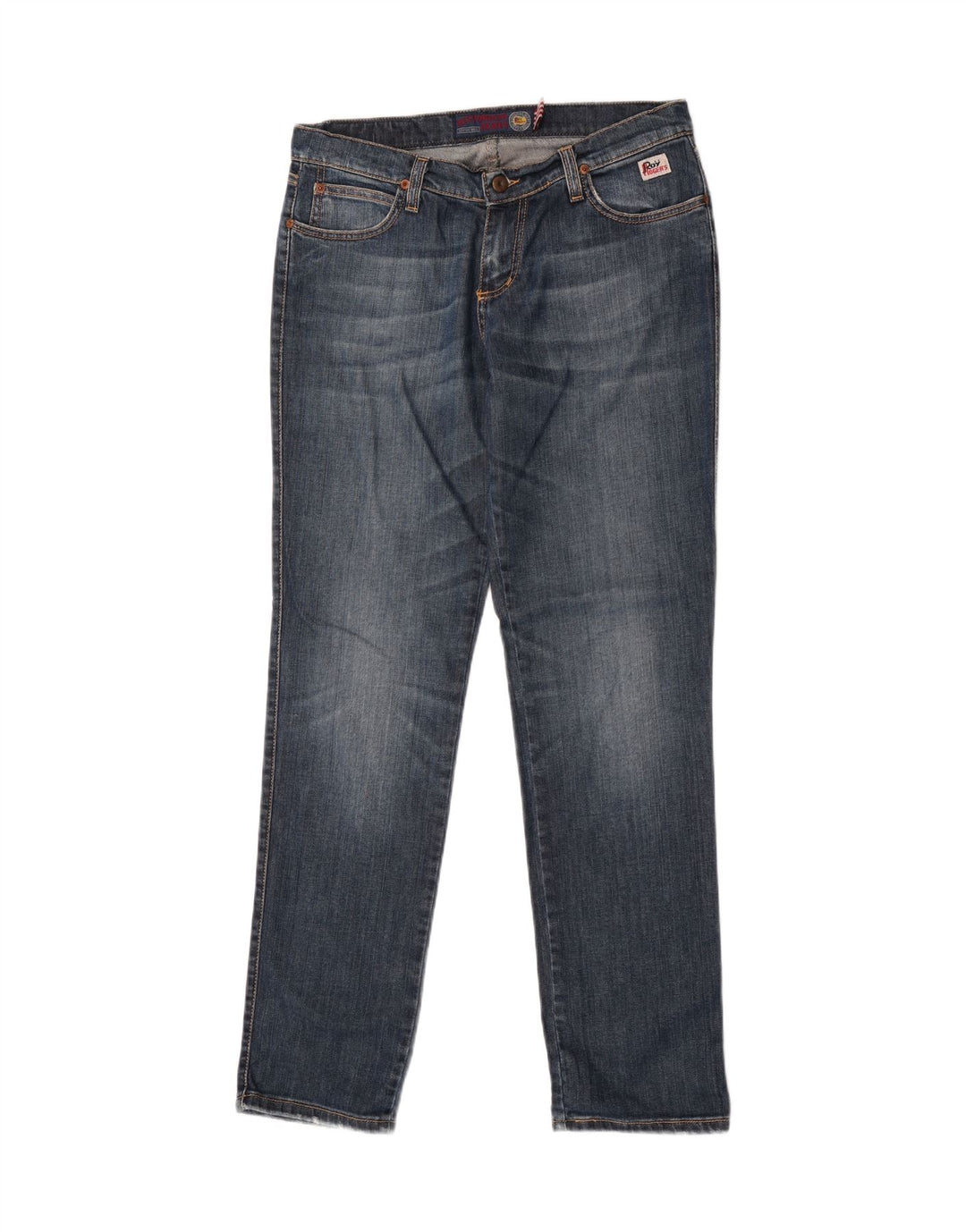 Damskie jeansy slim Roy Rogers W34 L32 Niebieskie bawełniane