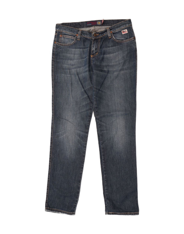 Roy Rogers Womens Slim Jeans W34 L32 Blue Cotton