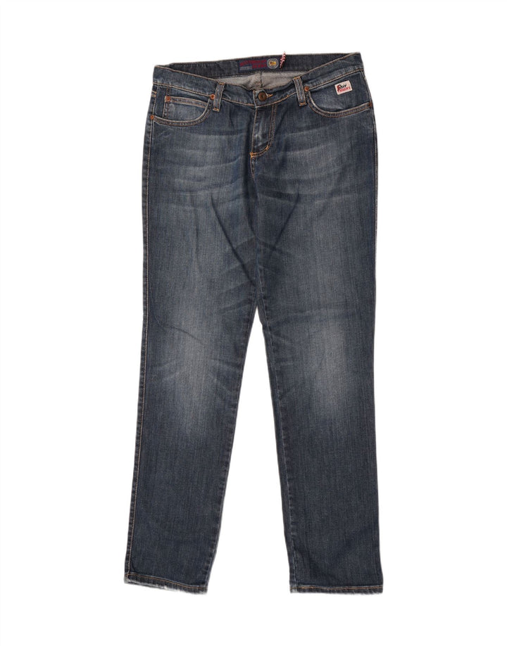 Damskie jeansy slim Roy Rogers W34 L32 Niebieskie bawełniane