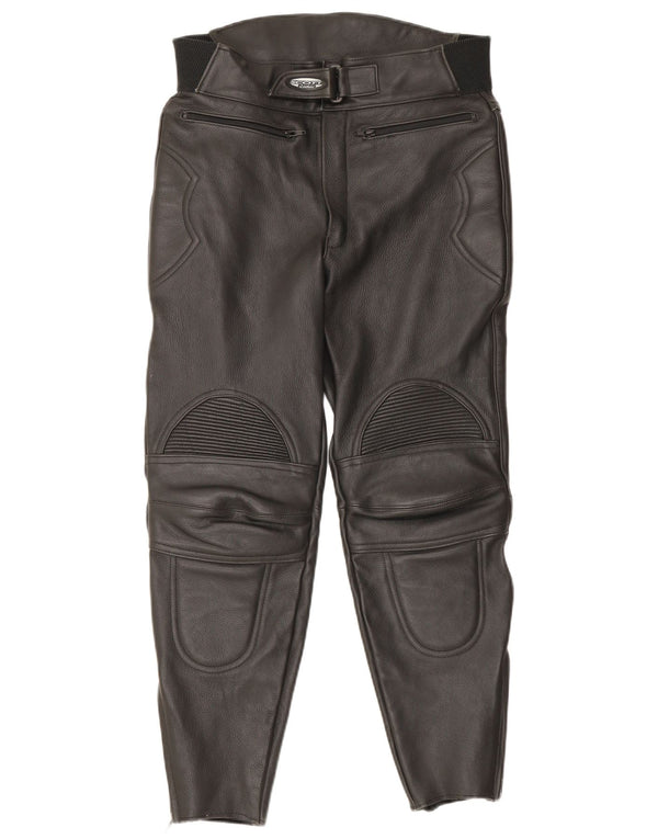 Spodnie damskie Scott skórzane Moto Racer UK 16 Large W34 L27 Black Biker
