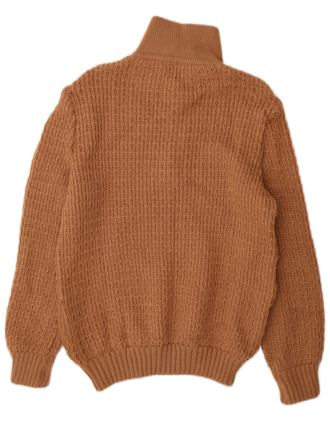 Męski sweter zapinany na guziki w stylu vintage, średni brąz