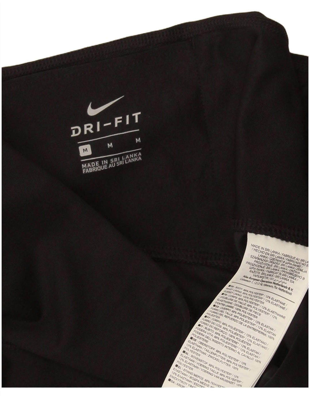 Damskie legginsy Nike Dri Fit Capri UK 14, średni czarny poliester