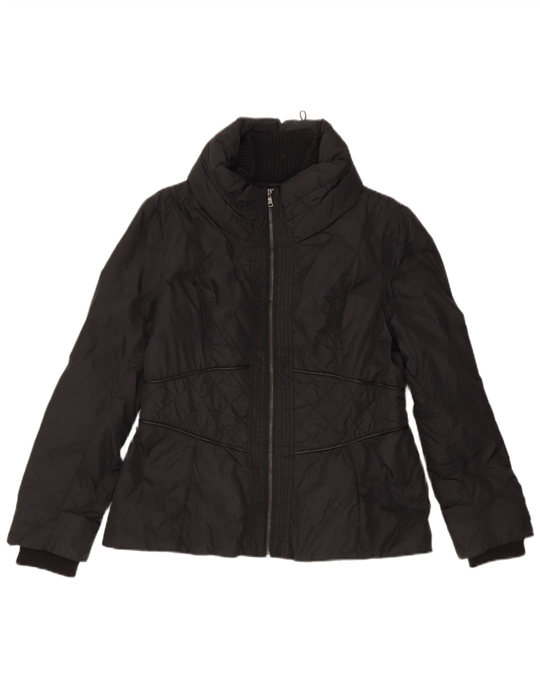 Damska pikowana kurtka Zara UK 18 XL, czarny poliester