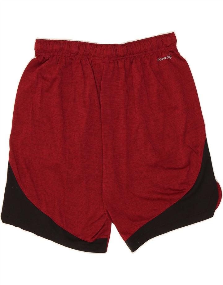 RUSSELL ATHLETIC Mens Sport Shorts Medium  Maroon Colourblock Polyester Vintage Russell Athletic and Second-Hand Russell Athletic from Messina Hembry 