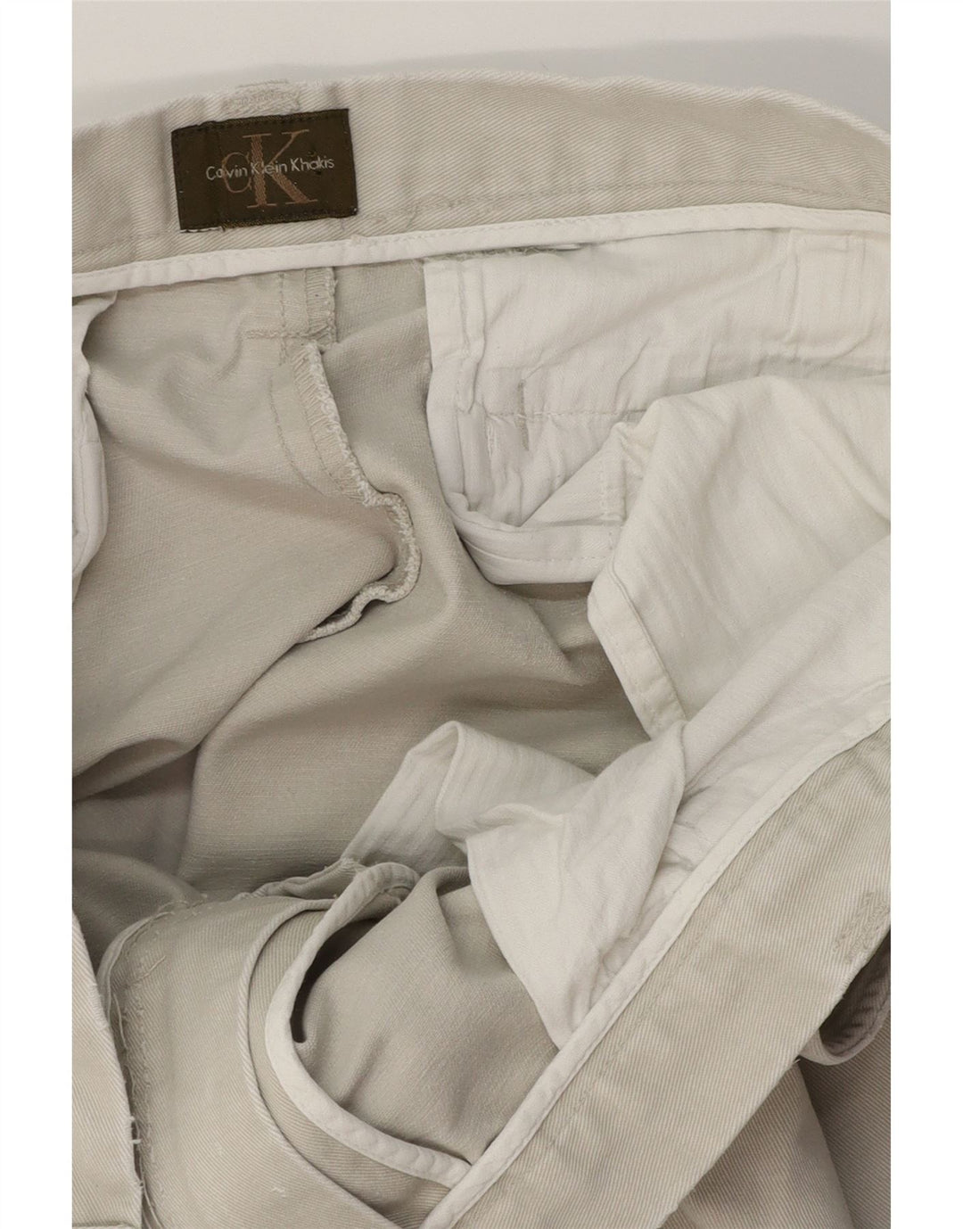 Męskie spodnie Chino Bootcut Calvin Klein W34 L32 Beżowe