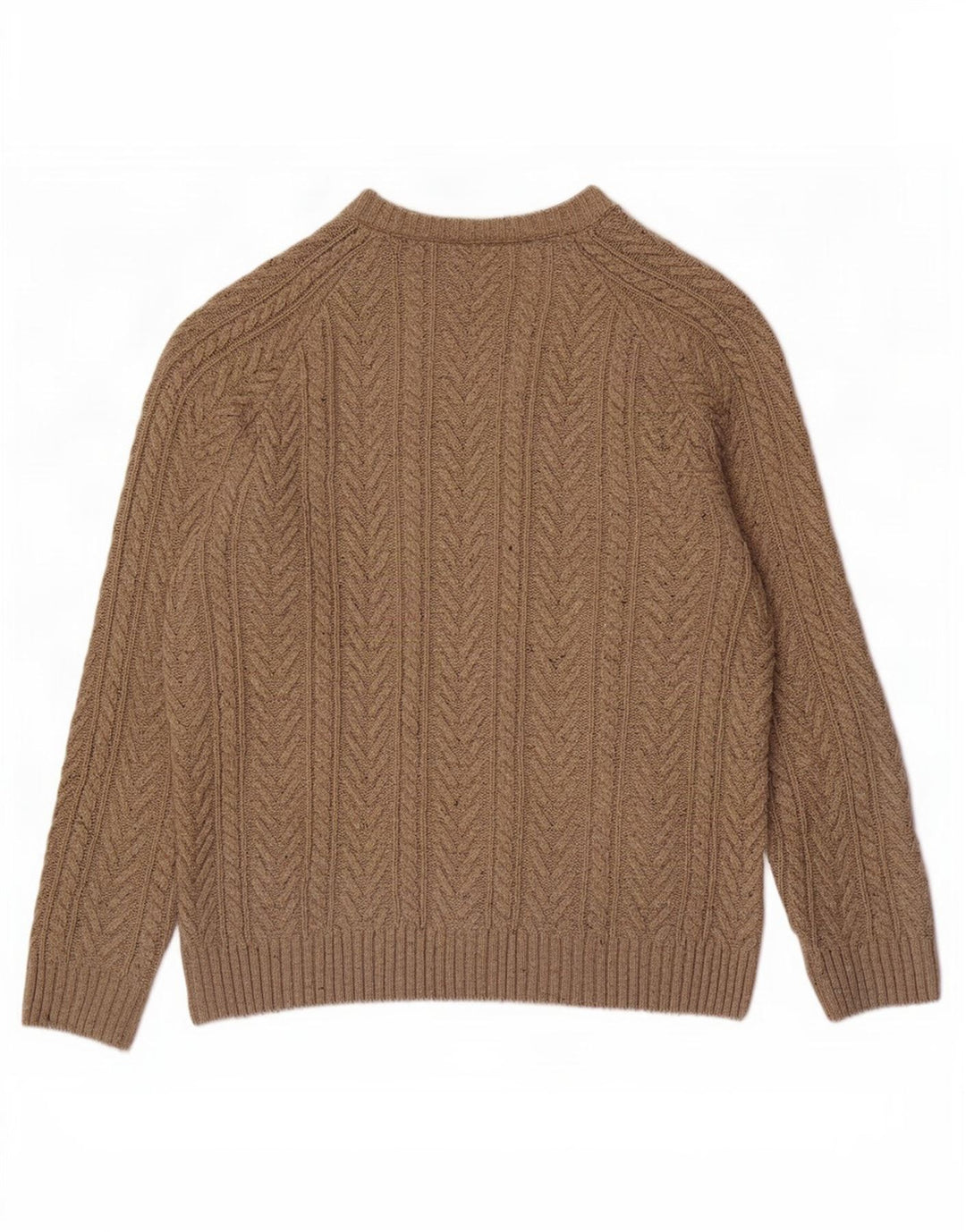 Męski sweter Zara z dekoltem w łódkę, duży, beżowy