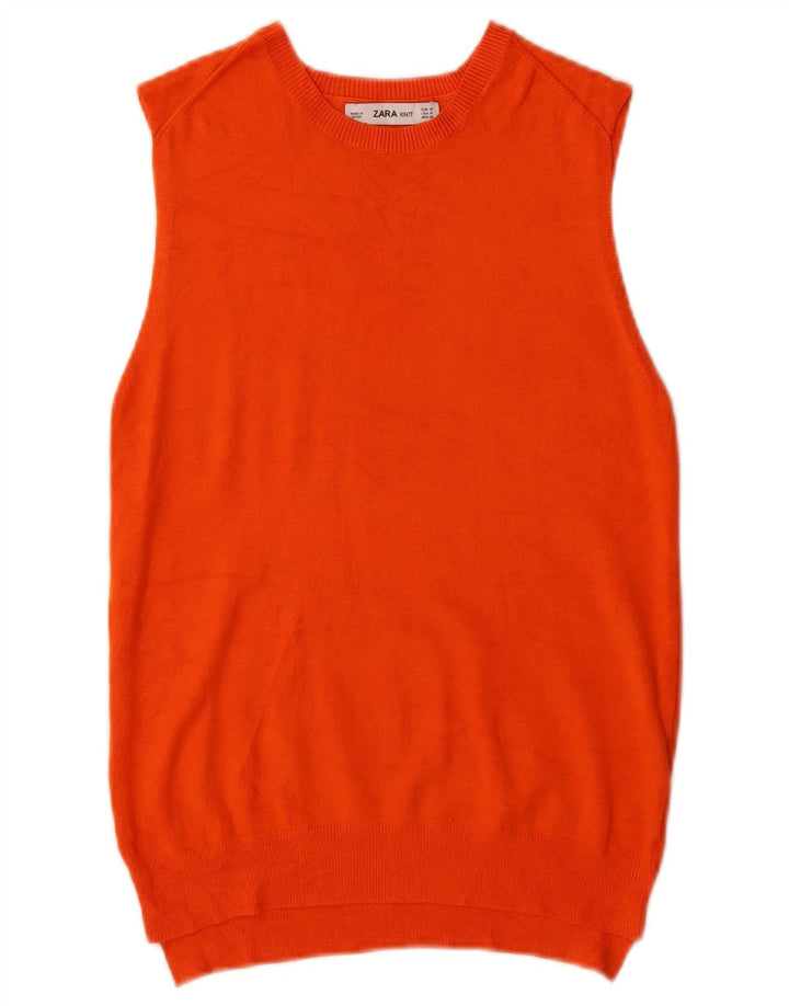 Bezrękawnik damski Zara UK 12 średni pomarańczowy