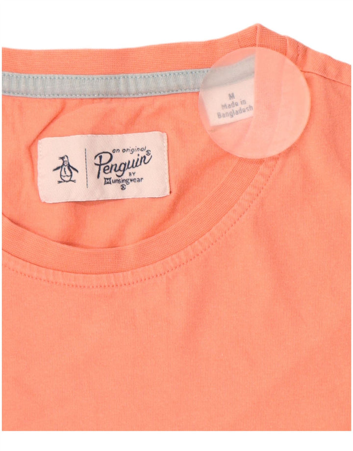 T-shirt męski Penguin Top, średni, różowy, bawełniany