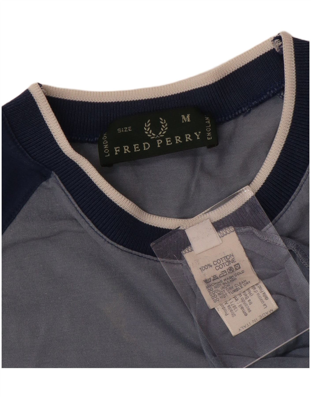 Męska koszulka z grafiką FRED PERRY Top w kolorze średnioniebieskim