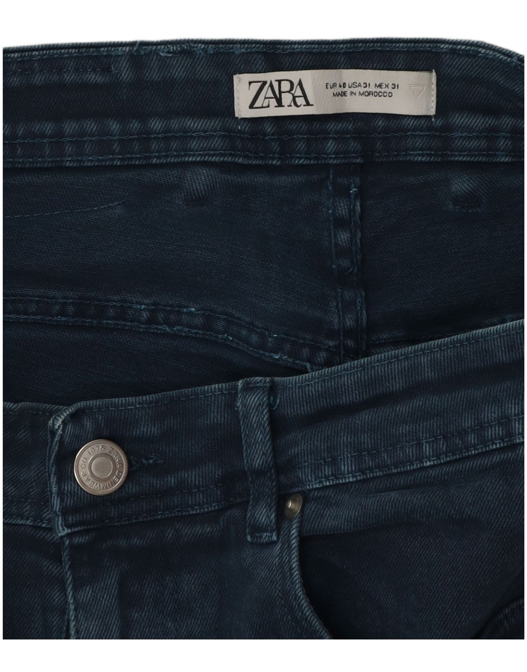 Męskie spodenki jeansowe Zara EU 40 Medium W31 Granatowa bawełna