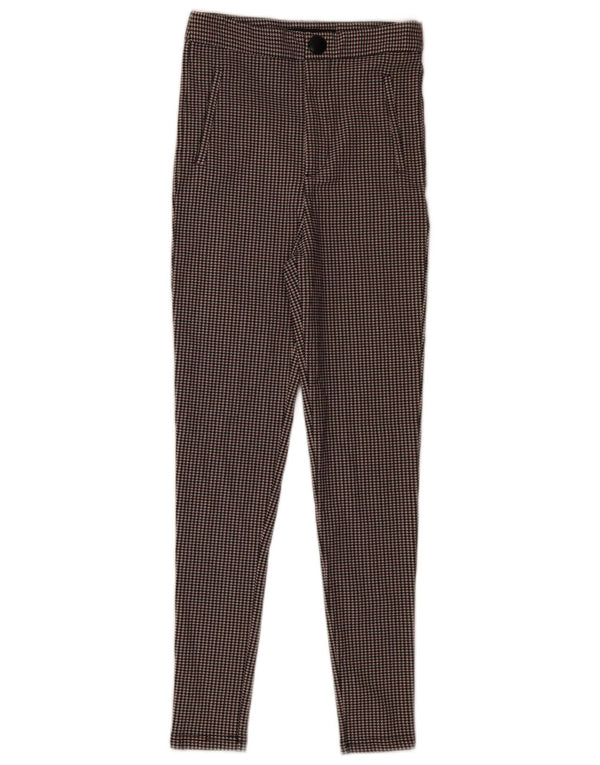 Spodnie damskie Zara Skinny Chino XS W24 L28 Wielokolorowa pepitka