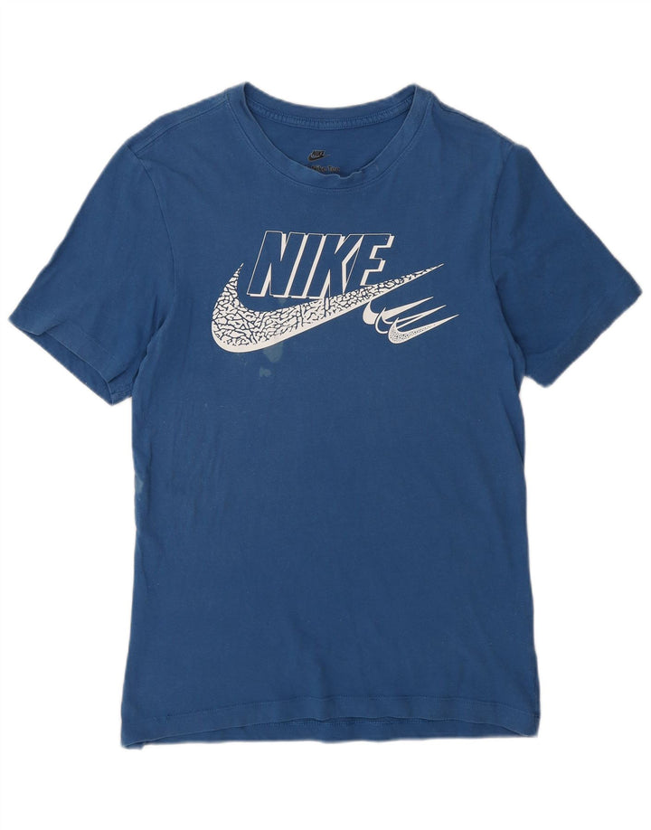 Męski T-shirt Nike z grafiką Top XS, niebieska, bawełniana