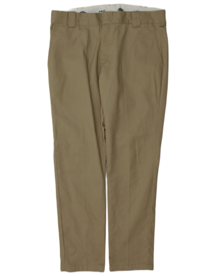 Męskie spodnie chino Dickies Slim Fit W34 L32 Khaki poliester