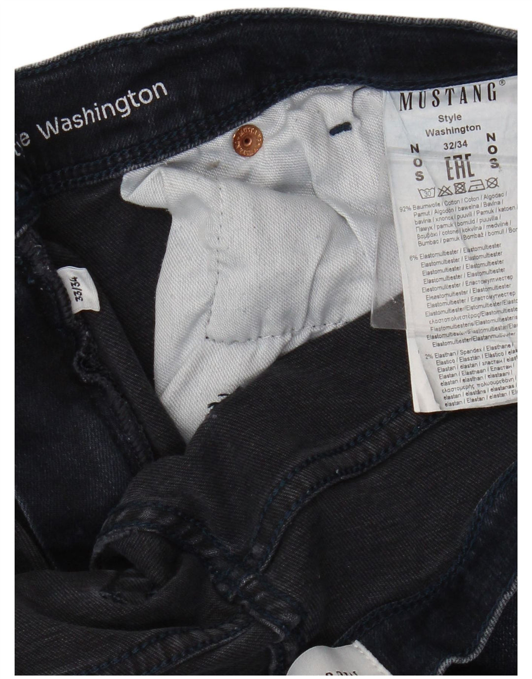 Męskie jeansy Mustang Washington Slim W33 L34 Granatowa bawełna