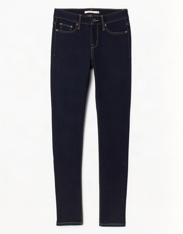 Damskie jeansy wyszczuplające Levi's W25 L32 Granatowa bawełna