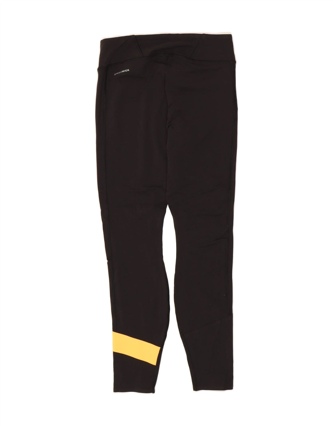 REEBOK Womens Graphic Leggings UK 8/10 Small  Black Nylon Vintage Reebok and Second-Hand Reebok from Messina Hembry 