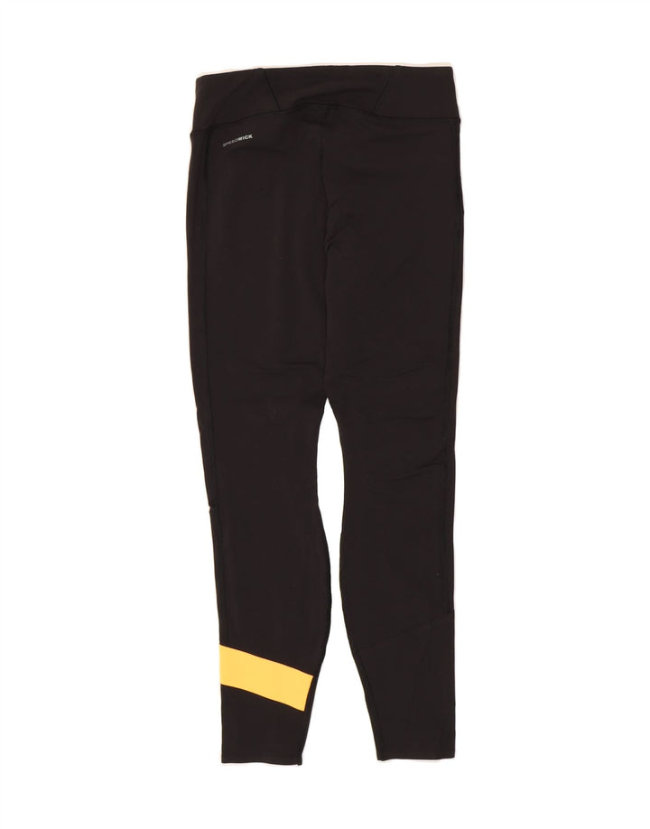 REEBOK Womens Graphic Leggings UK 8/10 Small  Black Nylon Vintage Reebok and Second-Hand Reebok from Messina Hembry 