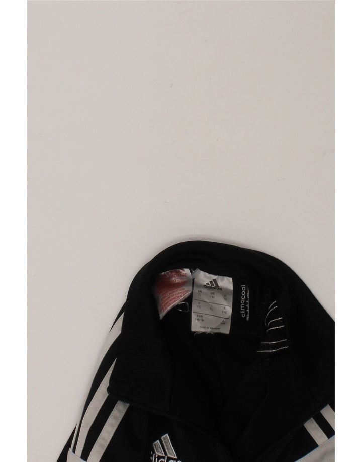 ADIDAS Boys Climacool Pullover Tracksuit Top 11-12 Years Large  Black Vintage Adidas and Second-Hand Adidas from Messina Hembry 