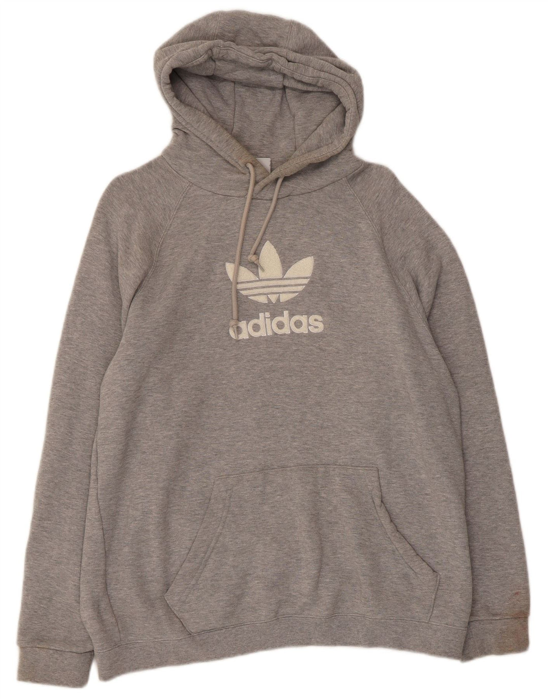 Męska bluza z kapturem Adidas Graphic, średnia szara bawełna