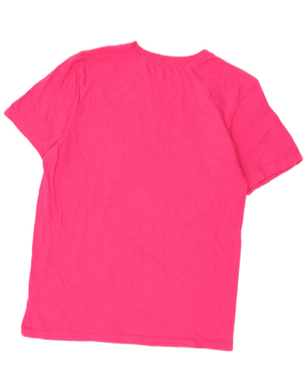 Męski T-shirt z grafiką Nike, mały, różowy, bawełniany