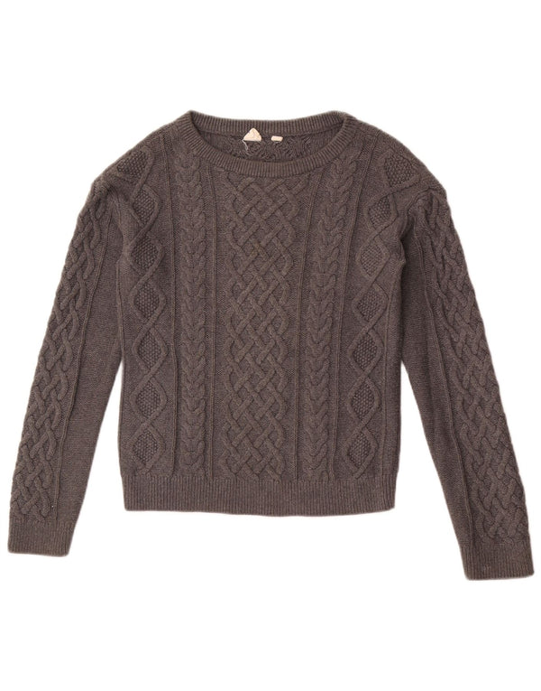 Sweter dziewczęcy Gap z dekoltem w łódkę 11-12 lat XL, szary, bawełniany