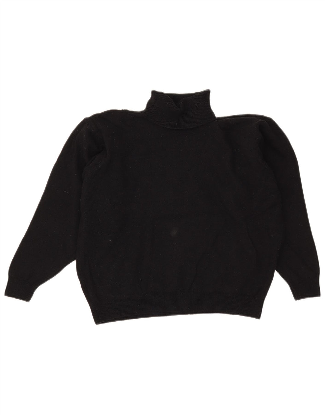 Marks & Spencer Damski sweter z okrągłym dekoltem, UK 14, duży, czarny, wełniany