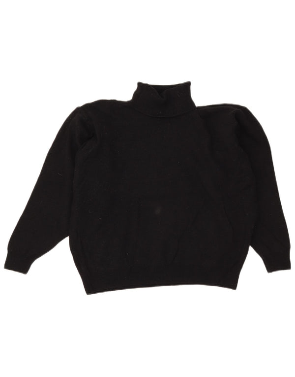 Marks & Spencer Damski sweter z okrągłym dekoltem, UK 14, duży, czarny, wełniany