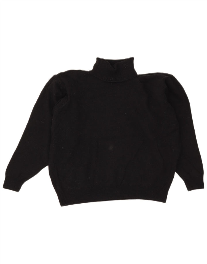 Marks & Spencer Damski sweter z okrągłym dekoltem, UK 14, duży, czarny, wełniany