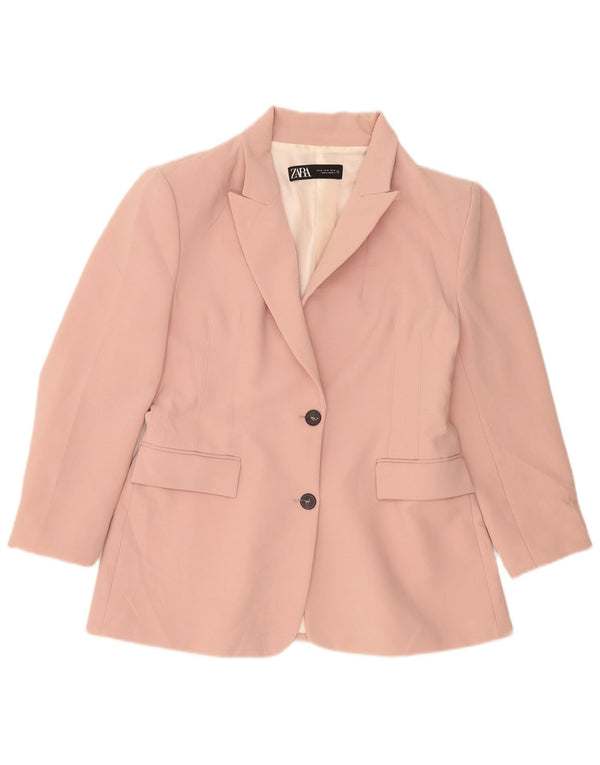 Damska marynarka Zara zapinana na 2 guziki, UK 18 XL, różowa
