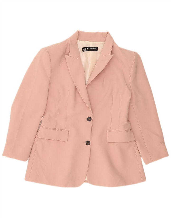 Damska marynarka Zara zapinana na 2 guziki, UK 18 XL, różowa