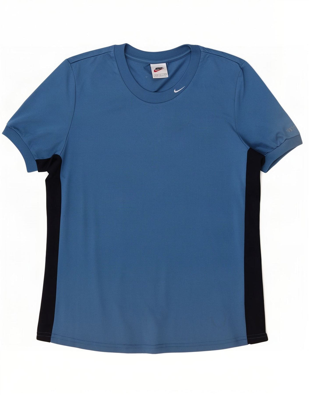 T-shirt damski Nike Top US 4/6, mały, niebieski, poliester z blokami kolorów