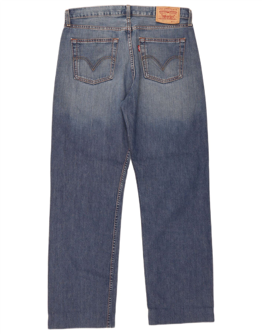 Męskie jeansy Levi's 751 Straight W34 L30 Niebieskie bawełniane