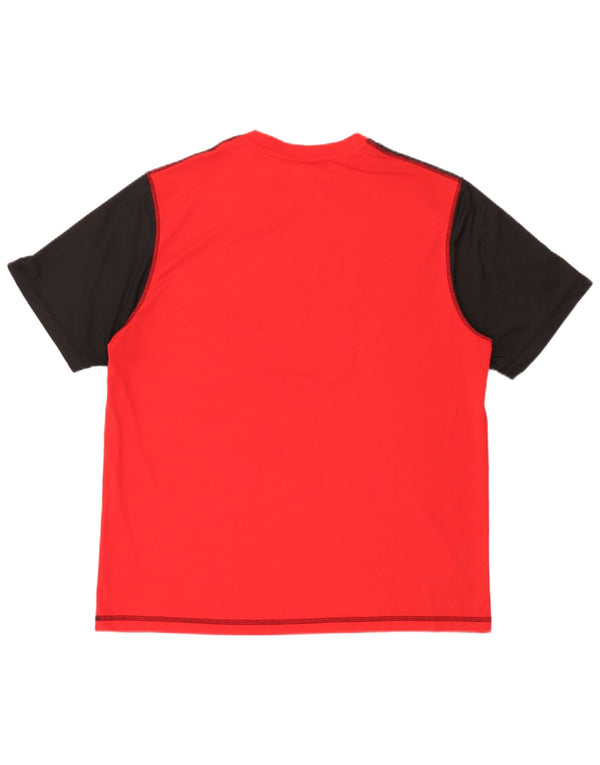 Męski T-shirt z grafiką NHL Chicago Blackhawks, góra XL, czerwony, blok kolorów