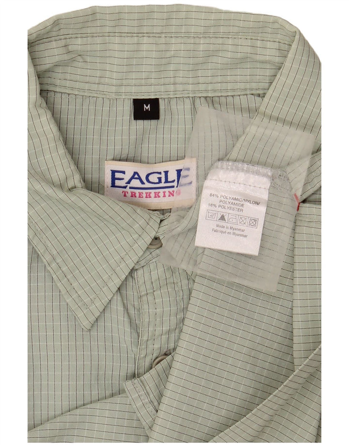 Koszula męska VINTAGE Średni zielony materiał w kratkę, poliamid