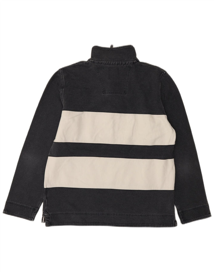 Crew Clothing Męska bluza z zamkiem błyskawicznym i średnim granatem w paski