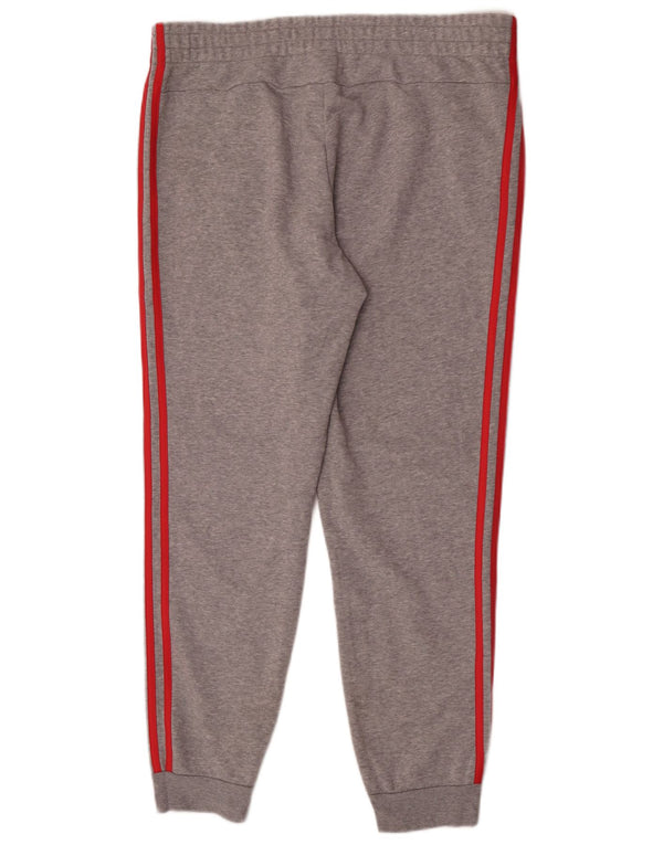 Damskie spodnie dresowe Adidas Joggers UK 18 XL Szara bawełna