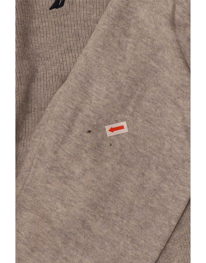 Męski sweter Nautica z zamkiem błyskawicznym, duży, szary, bawełniany
