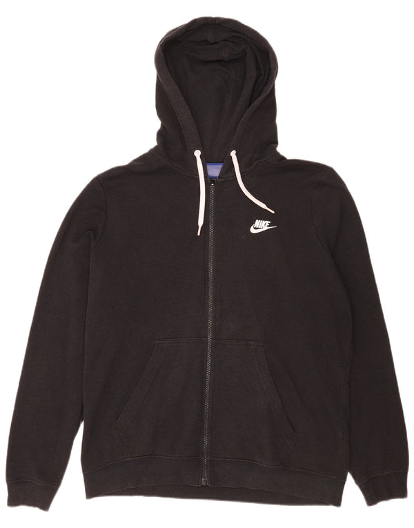 Damski sweter z kapturem i zamkiem Nike, XL, czarna, bawełniana