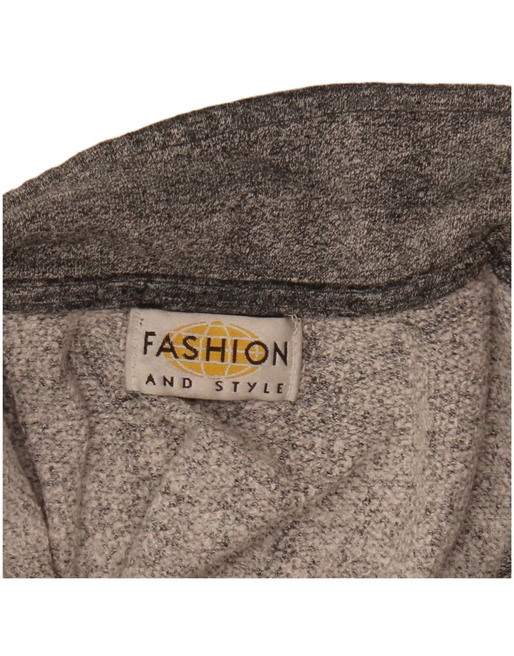 Damska bluza z zamkiem VINTAGE UK 18 XL, szara, nakrapiana