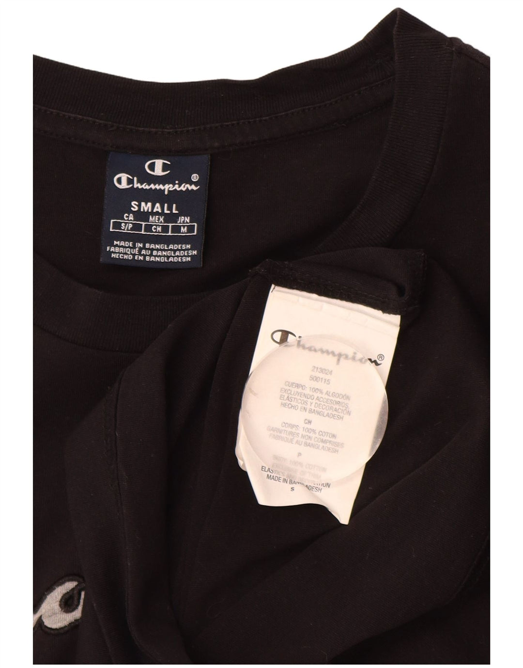 Męski T-shirt z grafiką CHAMPION, mały, czarny, bawełniany