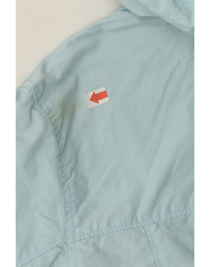 COLUMBIA Womens Oversized Hooded Rain Jacket UK 10 Small Blue Cotton Vintage Columbia and Second-Hand Columbia from Messina Hembry 