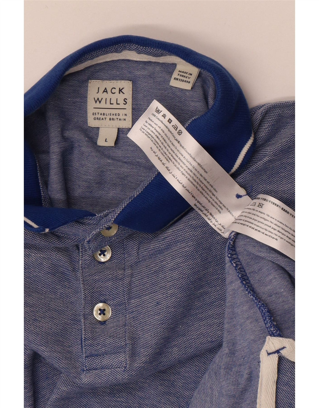 Męska koszulka polo Jack Wills, duża, niebieska, bawełniana
