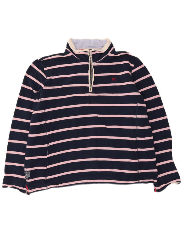 Crew Clothing Damska bluza oversize, sweter UK 18 XL, granatowa w paski