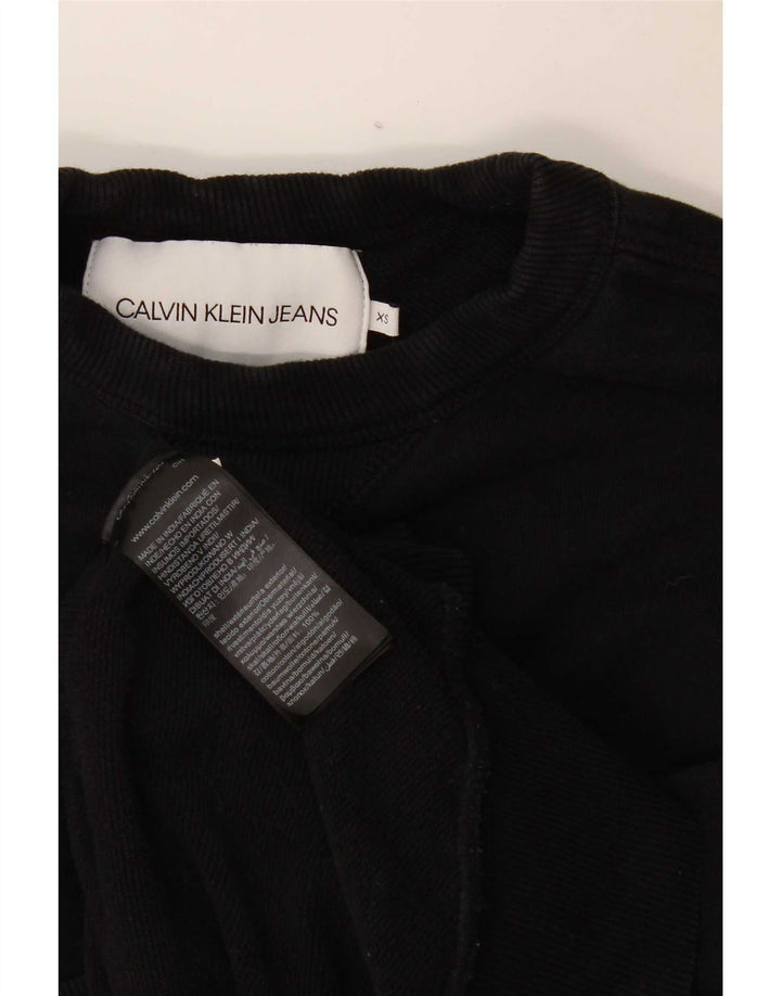 Męska bluza Calvin Klein, sweter XS, czarna, bawełniana