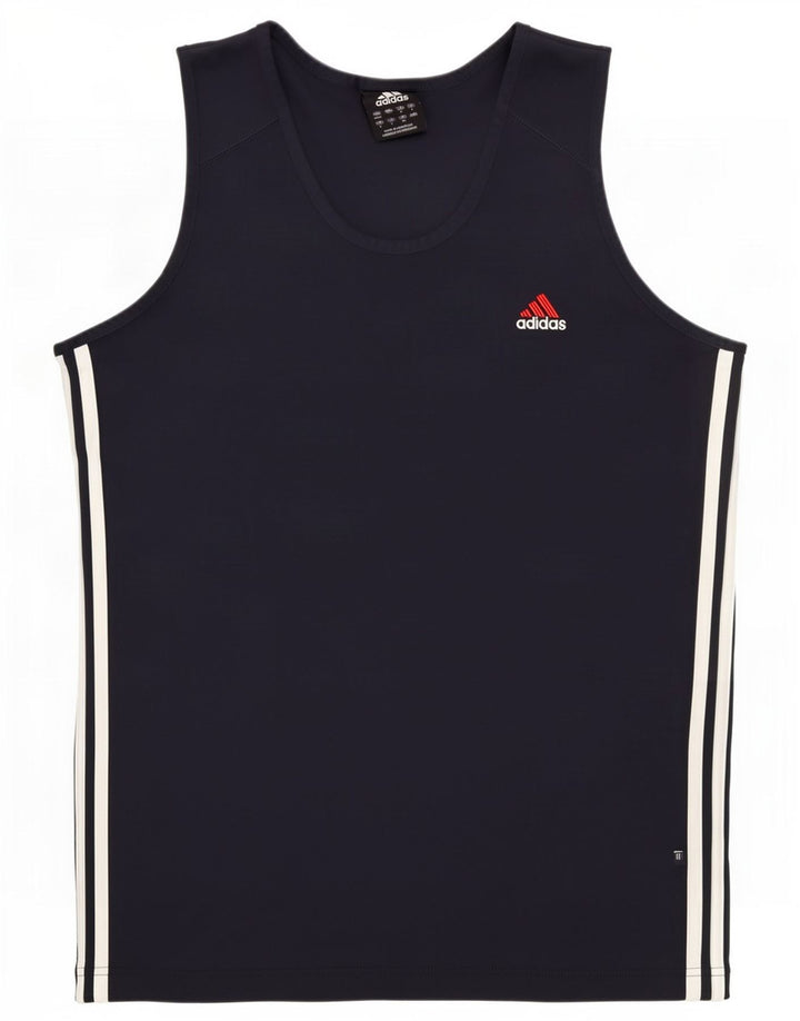 Adidas Męska Kamizelka Top UK 42/44 Duży Granatowy Poliester